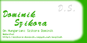 dominik szikora business card